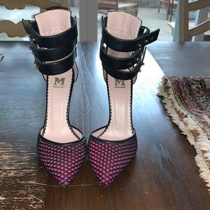 Missoni gorgeous fishnet leather heels